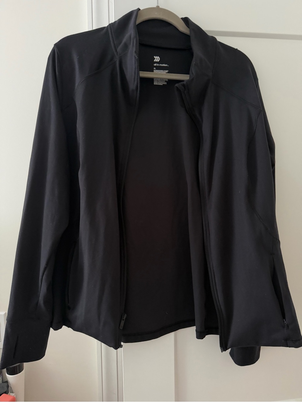 all in motion Women's Black Lightweight Full-Zip Utility Jacket